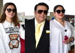 A picture of Gowda with his wife and daughter.