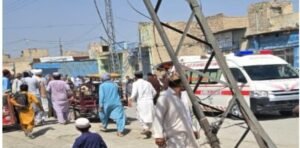 People are gathering at the scene.