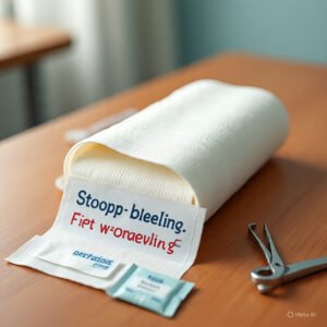 Prepare a blood-stopping bandage