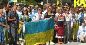 Ukraine's Independence Day was celebrated in Montreal, thanks to CTV for the photo.
