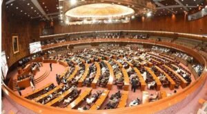 Interior view of the Pakistani Parliament