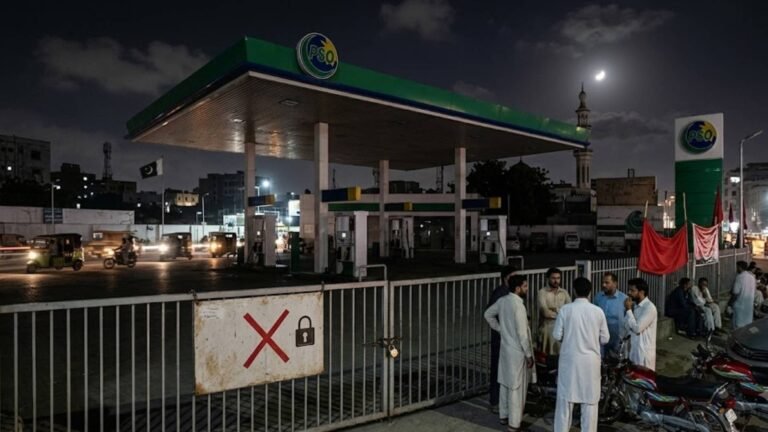 Petrol pump closed