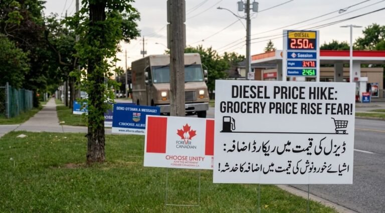 کینیڈا، ڈیزل کی قیمتوں میں ریکارڈ اضافہ، اشیائے خورونوش بھی مہنگی ہونے کا خدشہ